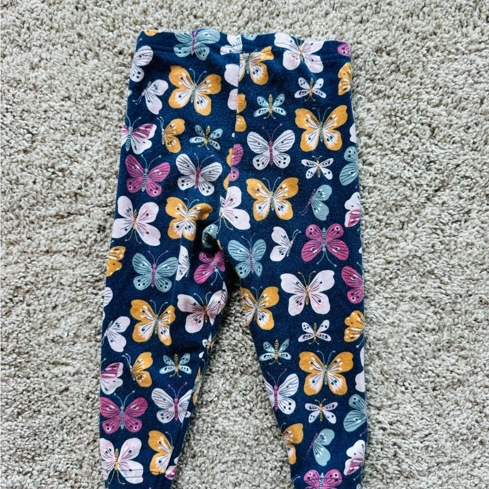 Carters baby girls butterfly outfit 2 piece set pants and shirt size 12 months